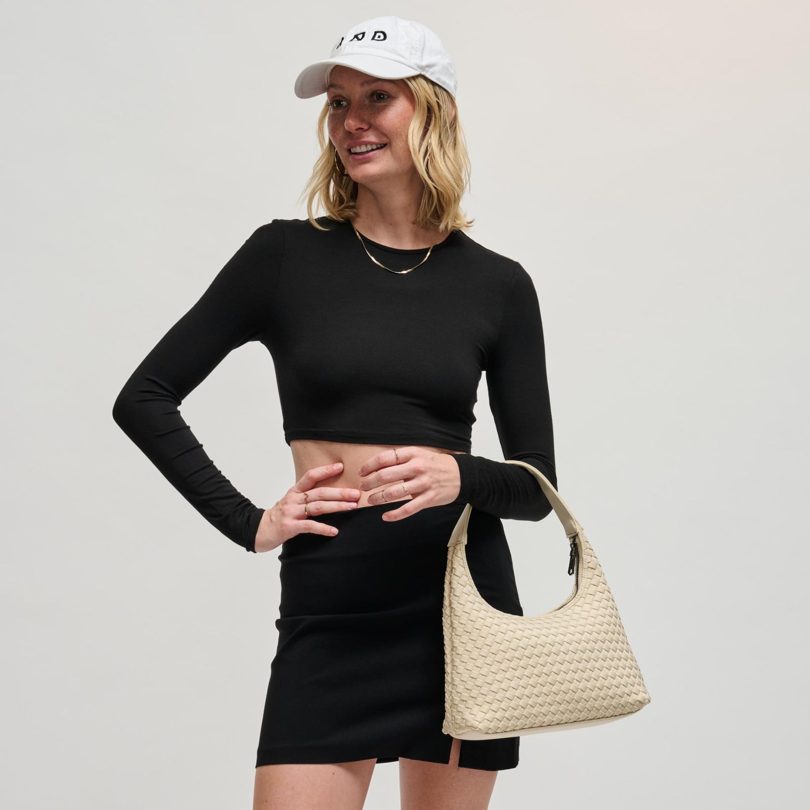 Product Image of Sol and Selene Harmonia - Woven Neoprene Shoulder Bag 841764112574 View 1 | Sand