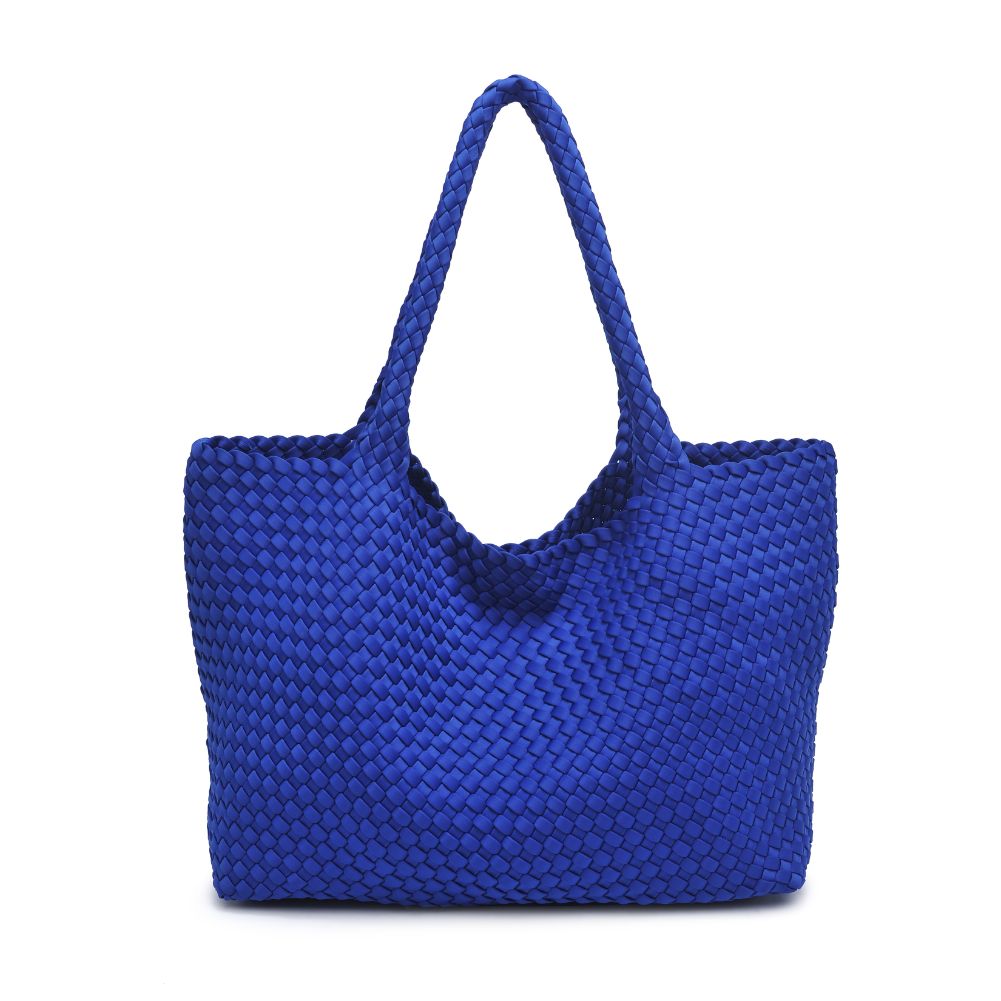 Woman wearing Royal Blue Sol and Selene Sky's The Limit - Large Tote 841764108249 View 7 | Royal Blue