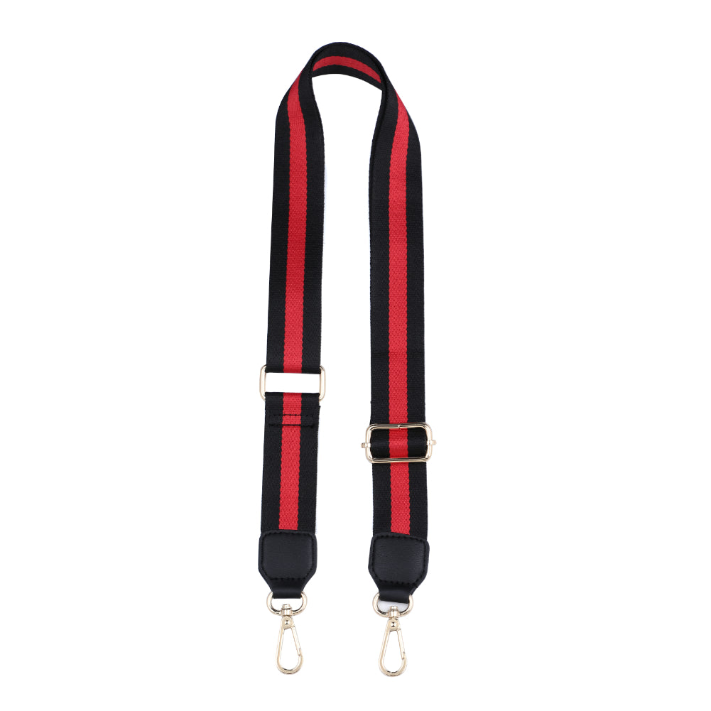 Sol and Selene Adjustable Shoulder Crossbody Strap Shoulder Strap 841764106207 View 5 | Black Red Black
