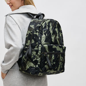 Woman wearing Camo Sol and Selene Motivator - Large Travel Backpack 841764106580 View 2 | Camo