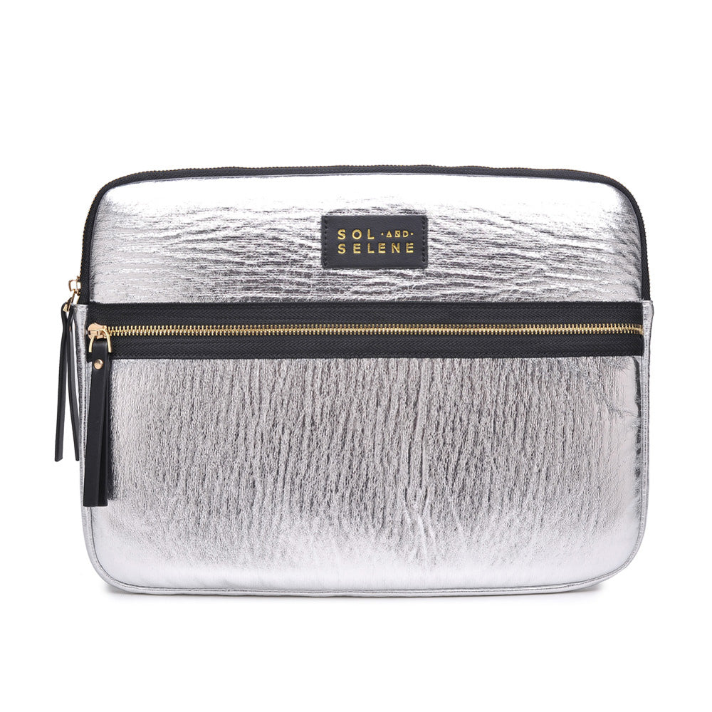 Product Image of Sol and Selene Self Made Computer Laptop Sleeve 841764103916 View 5 | Silver