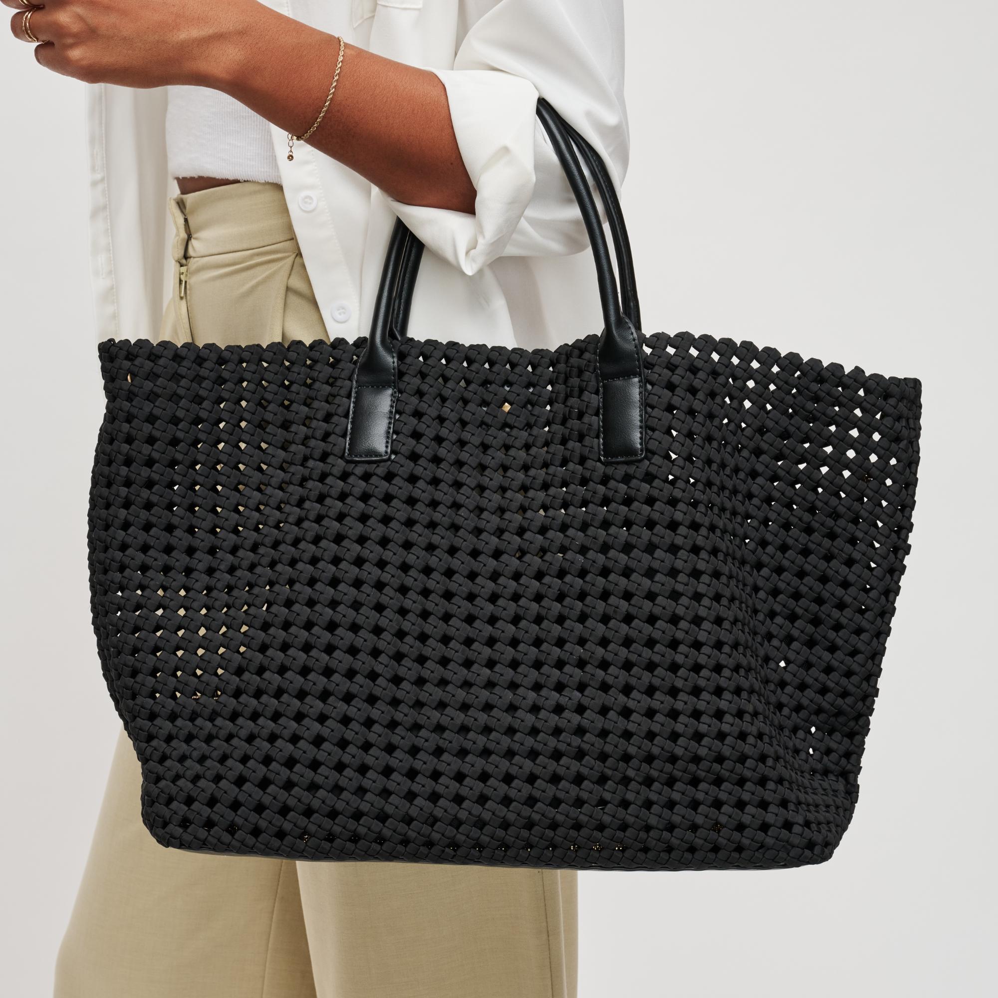 Woman wearing Black Sol and Selene Solstice - Large Tote 841764109901 View 1 | Black