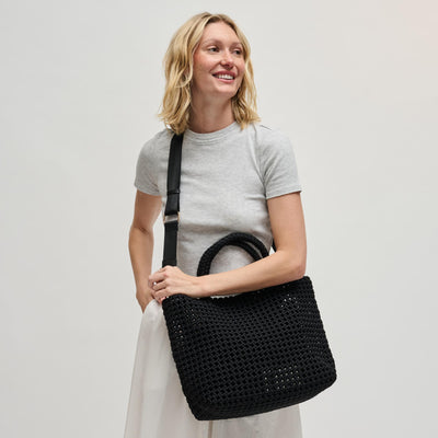 Woman wearing Black Sol and Selene Ambrosia Medium Tote 841764112734 View 1 | Black