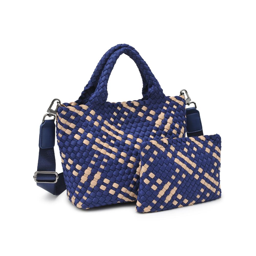 Woman wearing Navy Nude Sol and Selene Sky's The Limit - Small Crossbody 841764110297 View 6 | Navy Nude