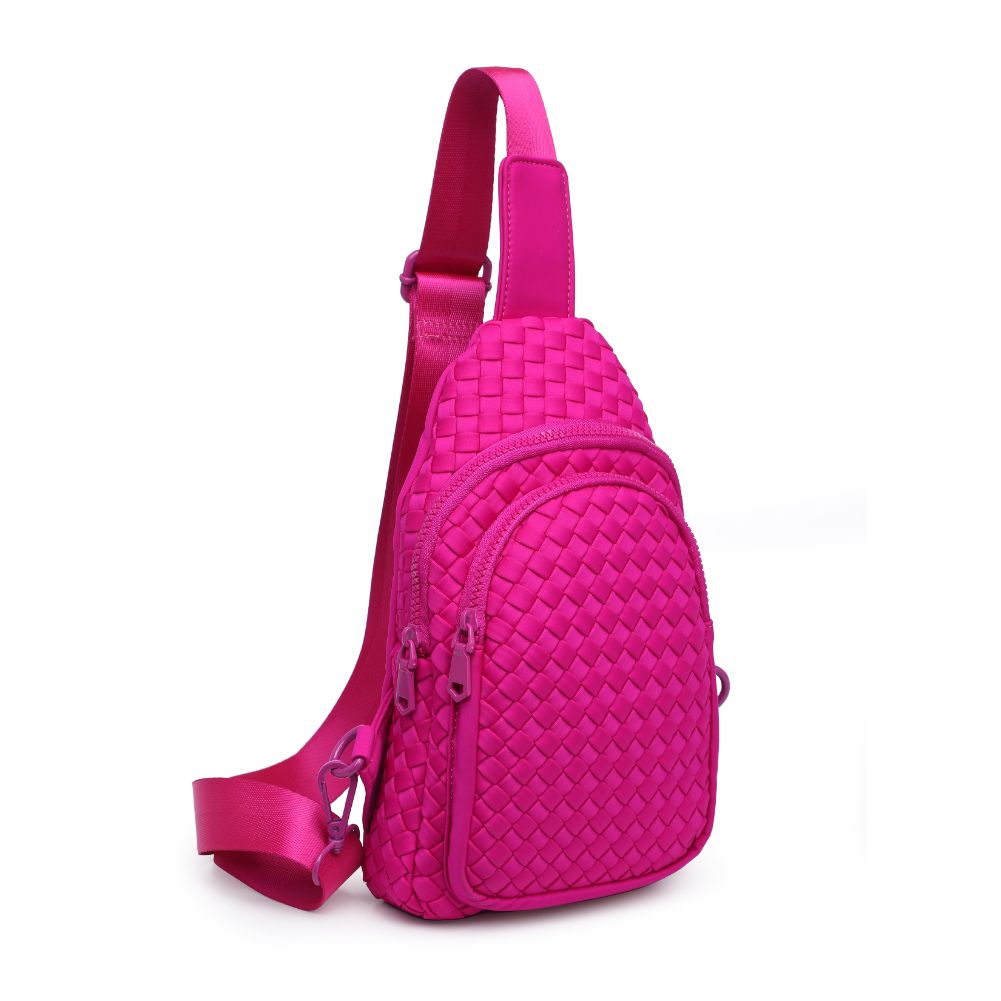 Product Image of Sol and Selene Beyond The Horizon - Woven Neoprene Sling Backpack 841764108058 View 6 | Fuchsia