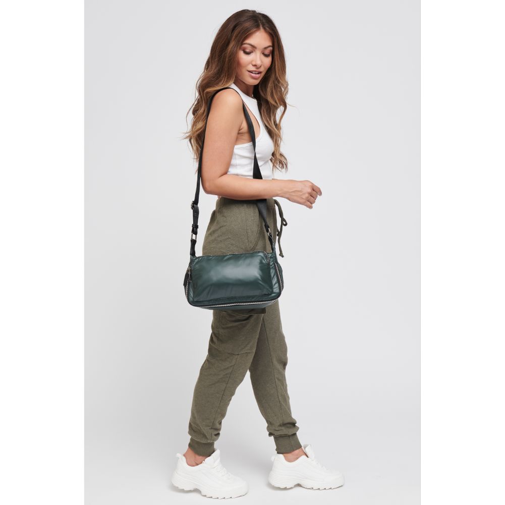 Woman wearing Olive Sol and Selene Triumph Crossbody 841764104913 View 3 | Olive