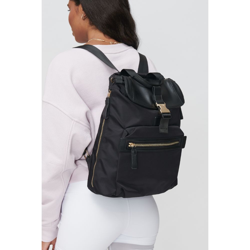 Woman wearing Black Sol and Selene Visionary Backpack 841764103701 View 2 | Black