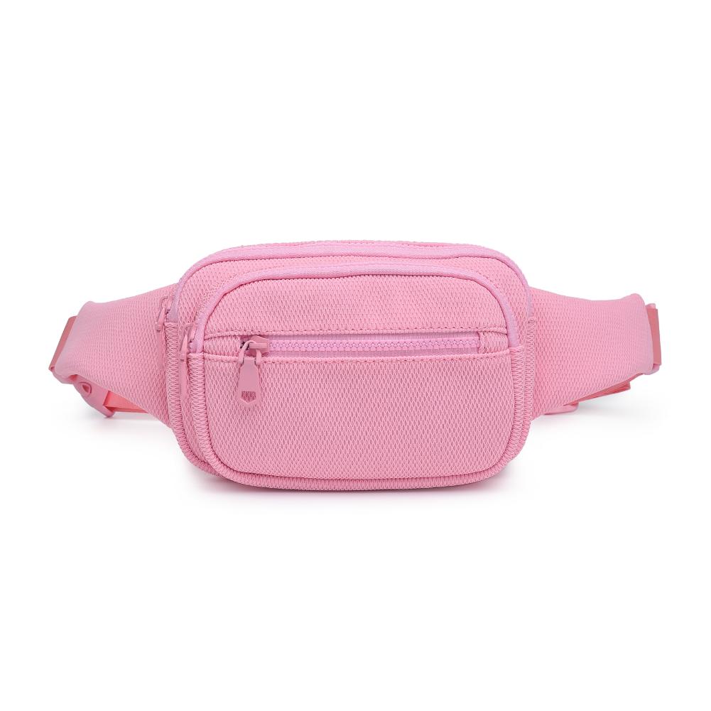 Woman wearing Rose Sol and Selene Hip Hugger - Neoprene Mesh Belt Bag 841764109833 View 5 | Rose