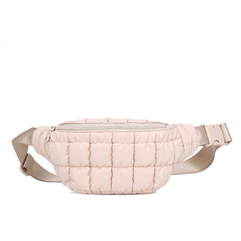 Woman wearing Cream Sol and Selene Resurgence Belt Bag 841764109642 View 5 | Cream