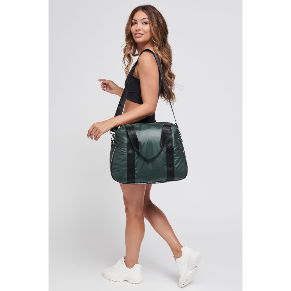 Woman wearing Olive Sol and Selene Amplify Duffel 841764104937 View 2 | Olive