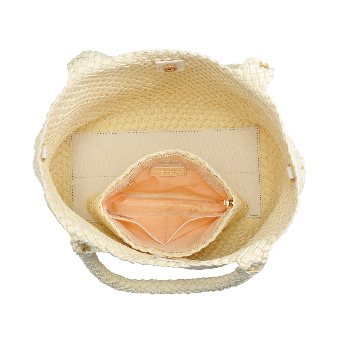 Product Image of Sol and Selene Sky's The Limit - Medium Laced Up Eco-Edition Tote 841764111607 View 8 | Butter