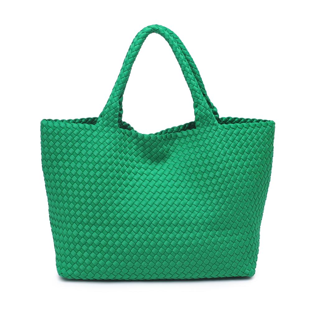 Woman wearing Kelly Green Sol and Selene Sky's The Limit - Large Tote 841764108898 View 5 | Kelly Green