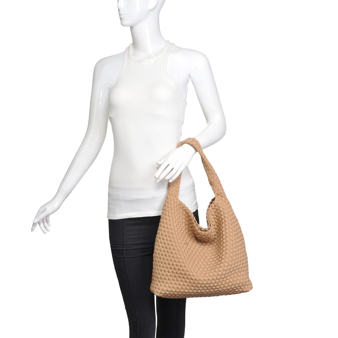 Product Image of Sol and Selene Celestial Woven Neoprene Hobo 841764111218 View 5 | Nude