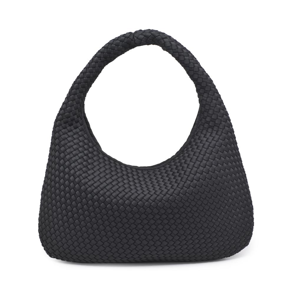 Woman wearing Black Sol and Selene Dare to Dream - Large Woven Neoprene Hobo 841764110914 View 7 | Black