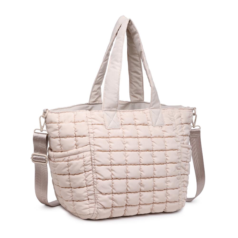 Woman wearing Cream Sol and Selene Dreamer Tote 841764109451 View 6 | Cream