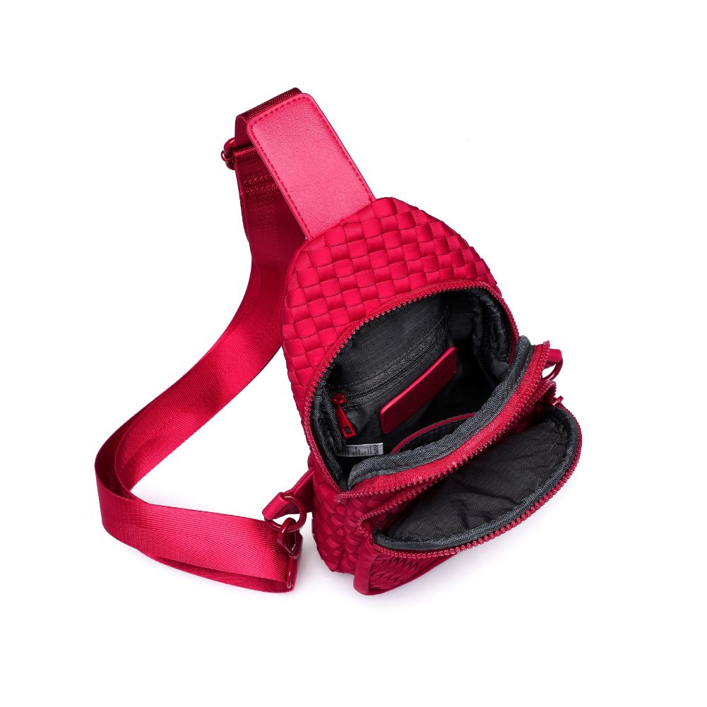 Product Image of Sol and Selene Beyond The Horizon - Woven Neoprene Sling Backpack 841764108072 View 8 | Red