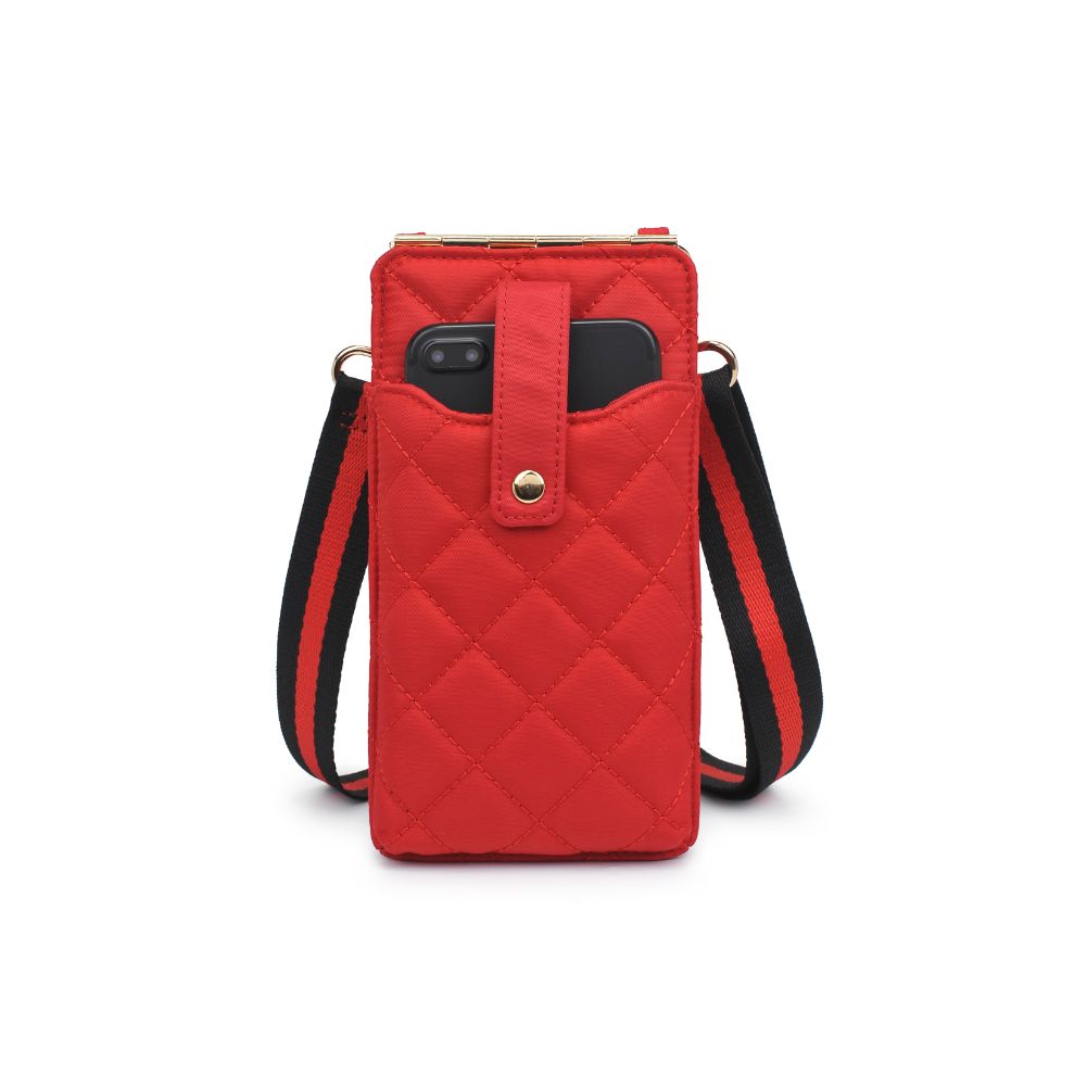 Sol and Selene Duality - Quilted Cell Phone Crossbody 840611182272 View 5 | Red