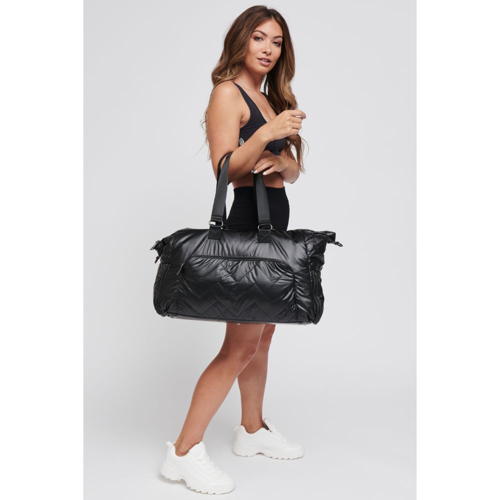 Woman wearing Matte Black Sol and Selene High Hopes Duffel 841764105194 View 3 | Matte Black