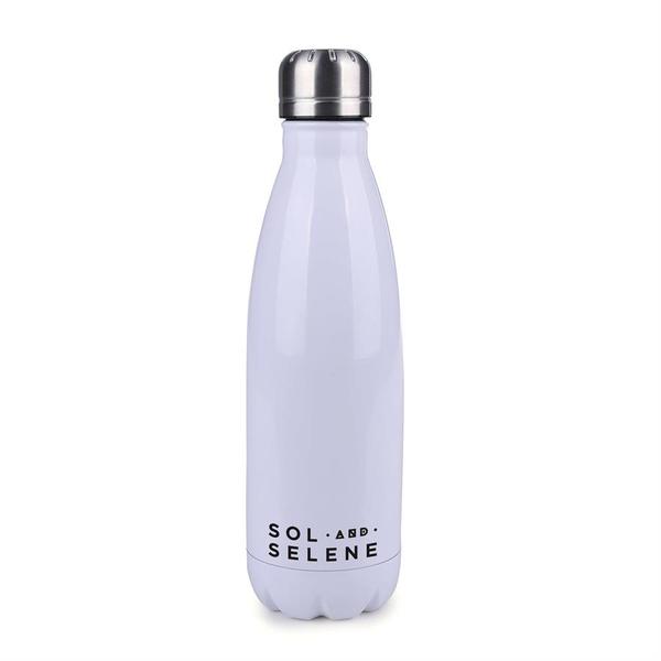Woman wearing White Sol and Selene Water Bottle Water Bottle 841764102261 View 7 | White