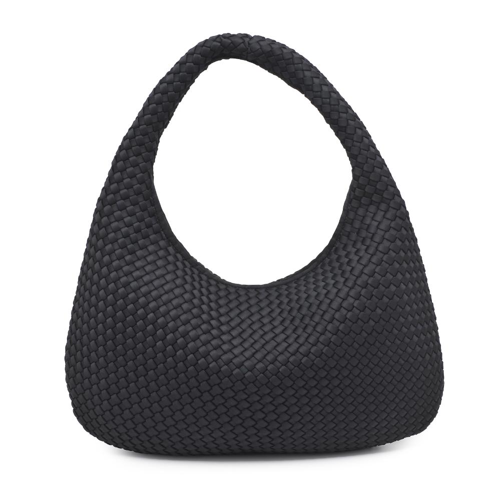 Woman wearing Black Sol and Selene Dare to Dream - Large Woven Neoprene Hobo 841764110914 View 5 | Black
