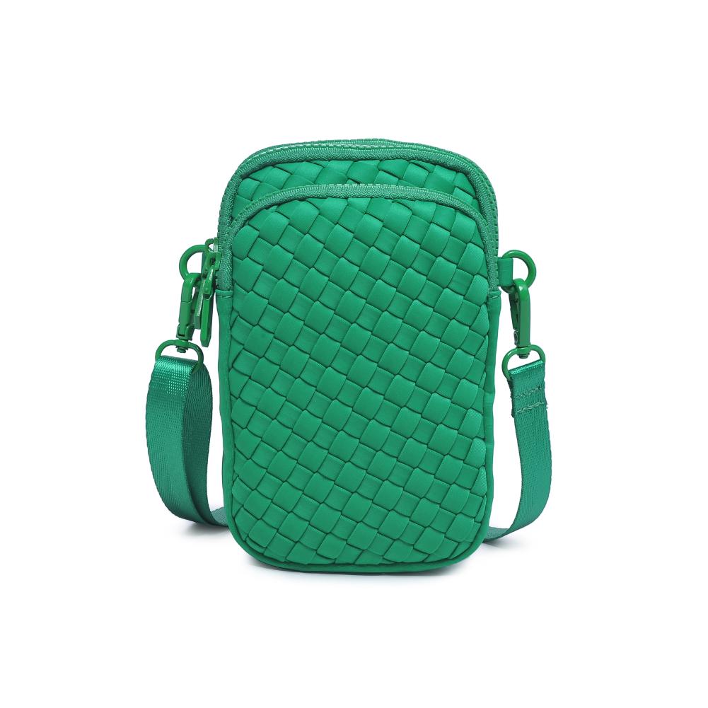Woman wearing Kelly Green Sol and Selene Divide & Conquer - Woven Neoprene Crossbody 841764108751 View 5 | Kelly Green