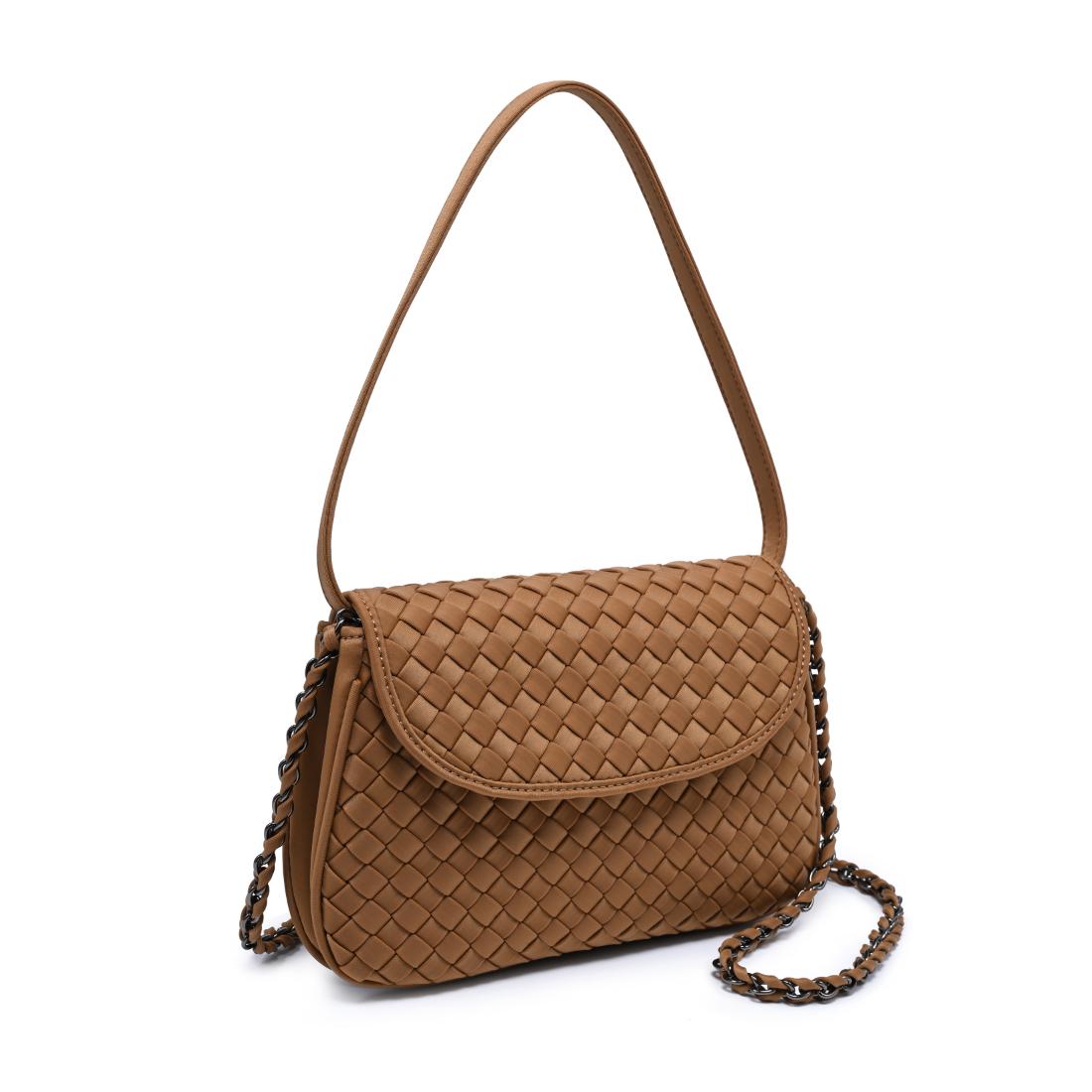 Woman wearing Sand Sol and Selene Astra Shoulder Bag 841764112468 View 6 | Sand