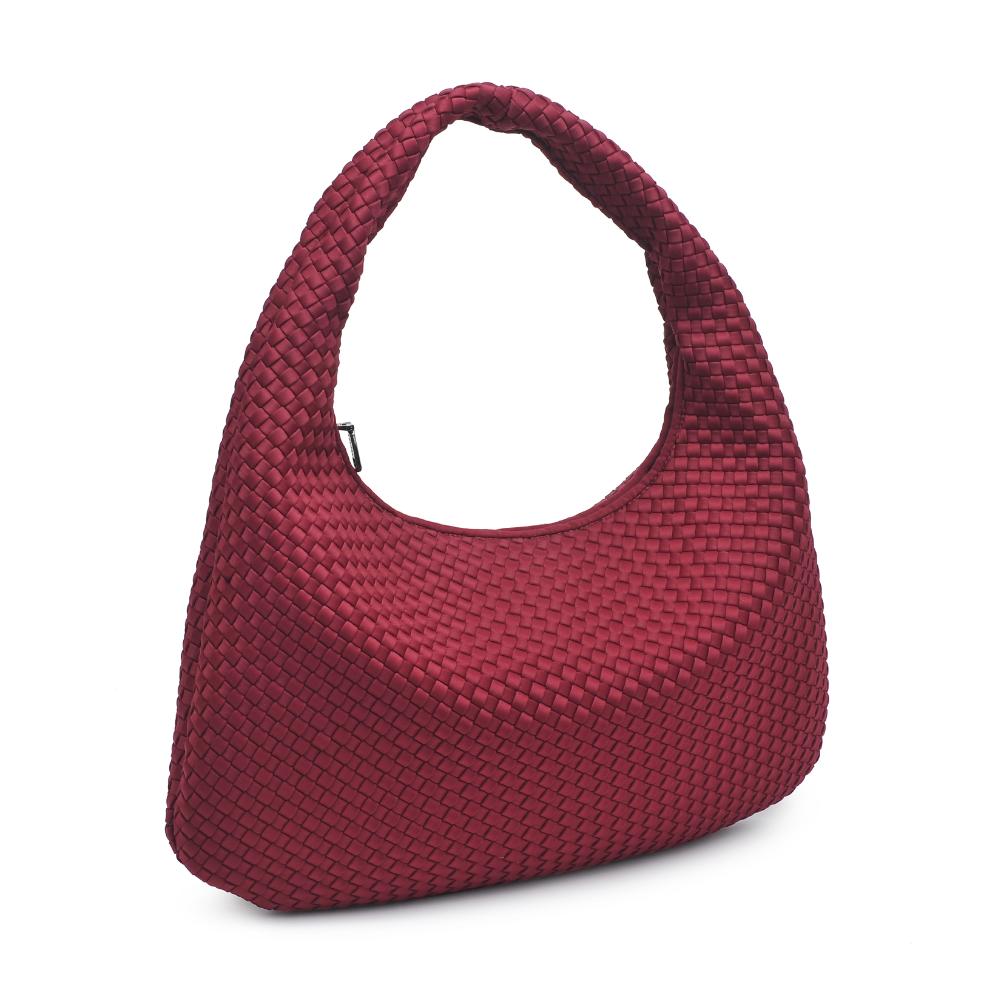 Sol and Selene Dare to Dream - Large Woven Neoprene Hobo 841764110969 View 6 | Wine