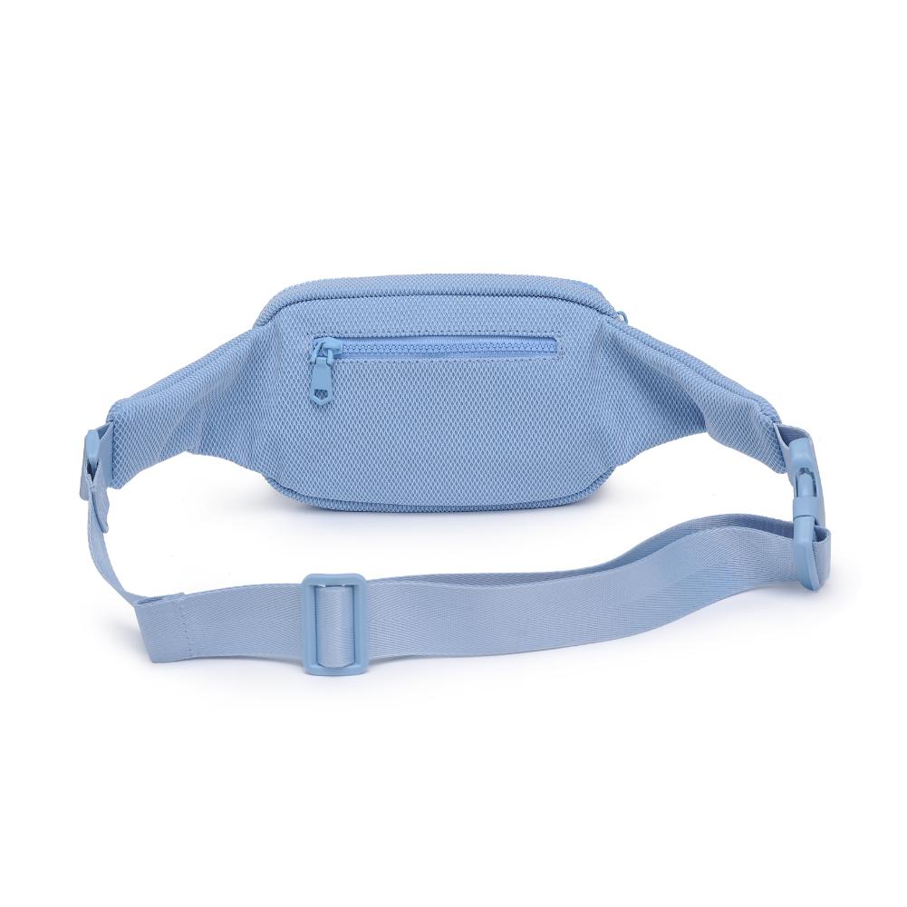 Woman wearing Sky Blue Sol and Selene Hip Hugger - Neoprene Mesh Belt Bag 841764109857 View 7 | Sky Blue