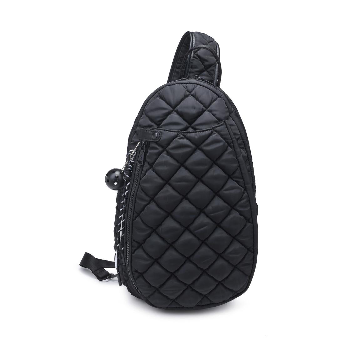 Sol and Selene Match Point - Quilted Puffer Pickleball & Paddle Tennis Sling Backpack 841764111973 View 5 | Black