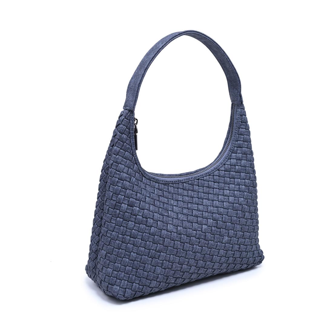 Product Image of Sol and Selene Harmonia - Woven Vegan Leather Shoulder Bag 841764112550 View 2 | Dark Denim