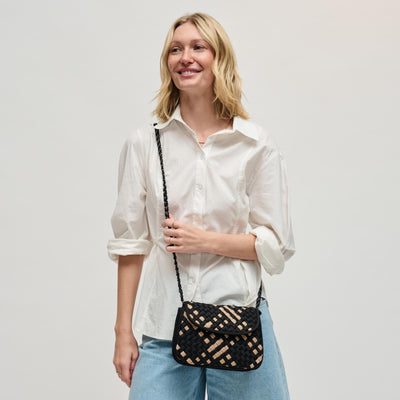 Woman wearing Black Nude Sol and Selene Astra Shoulder Bag 841764112406 View 1 | Black Nude