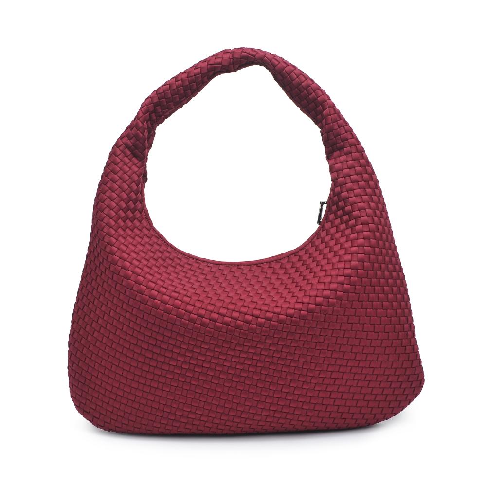 Sol and Selene Dare to Dream - Large Woven Neoprene Hobo 841764110969 View 7 | Wine