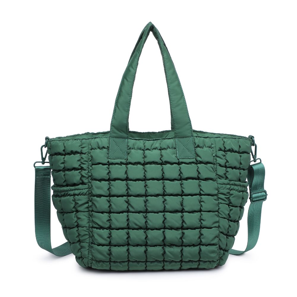 Woman wearing Emerald Sol and Selene Dreamer Tote 841764108461 View 7 | Emerald