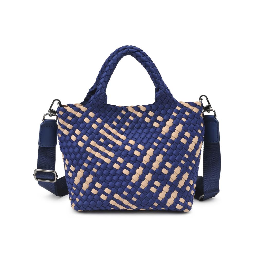 Woman wearing Navy Nude Sol and Selene Sky's The Limit - Small Crossbody 841764110297 View 5 | Navy Nude