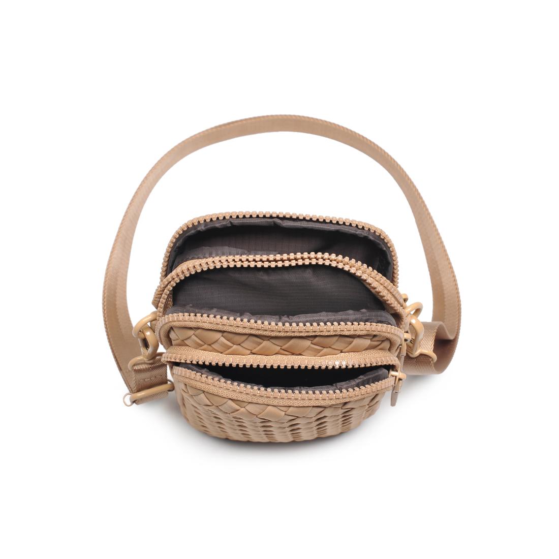 Woman wearing Nude Sol and Selene Divide & Conquer - Woven Neoprene Crossbody 841764108713 View 9 | Nude