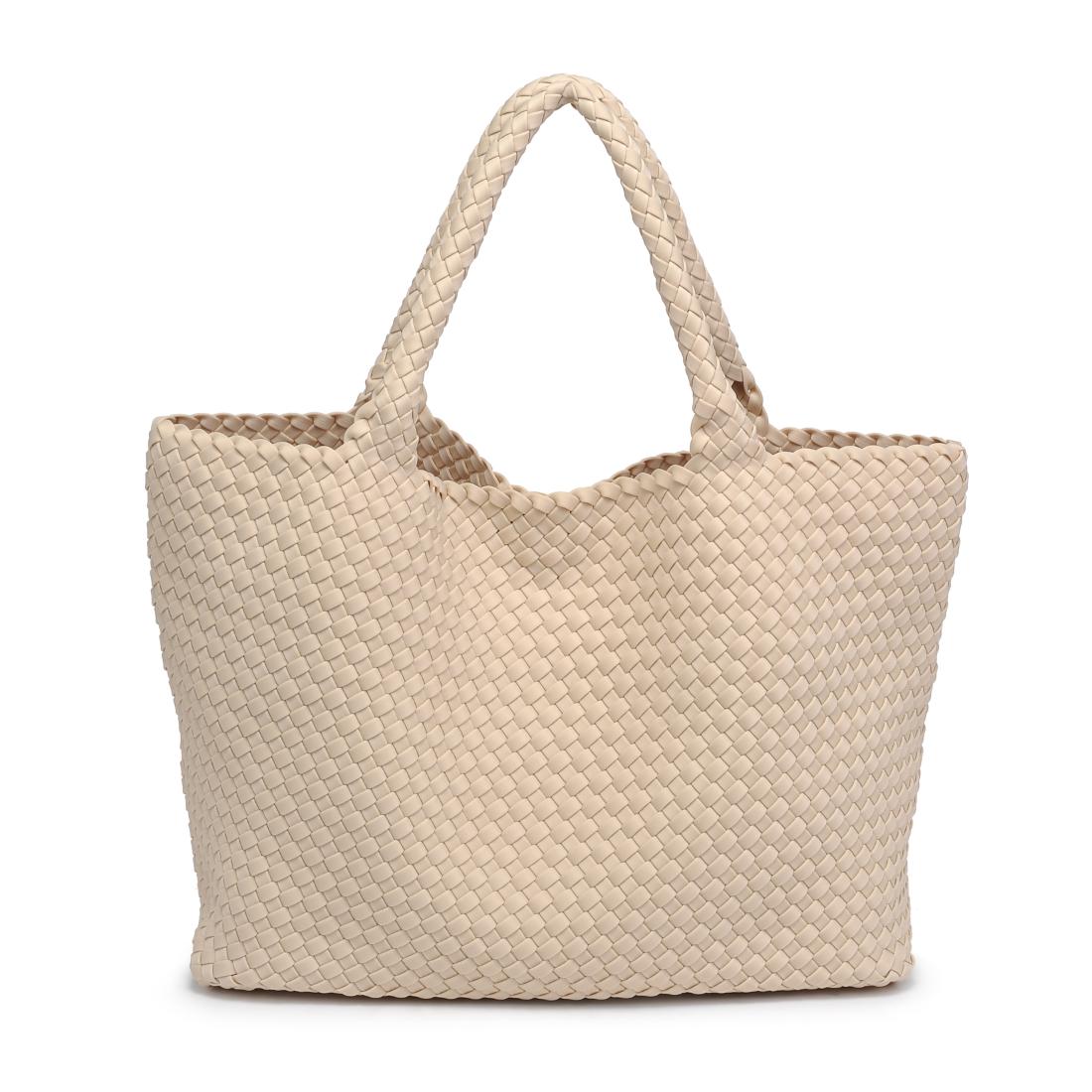 Woman wearing Cream Sol and Selene Sky's The Limit - Large Tote 841764109253 View 5 | Cream