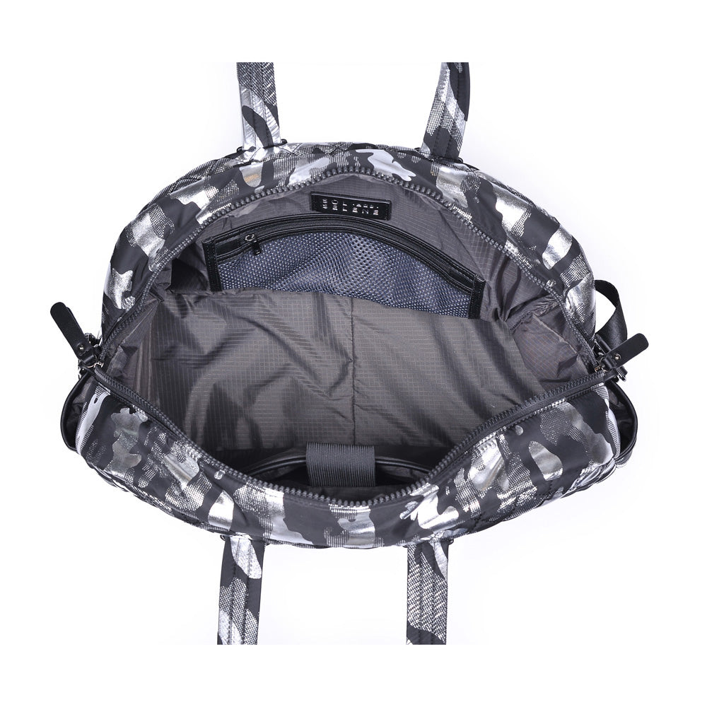 Product Image of Sol and Selene Getaway - Large Travel Weekender 841764104166 View 4 | Silver Metallic Camo