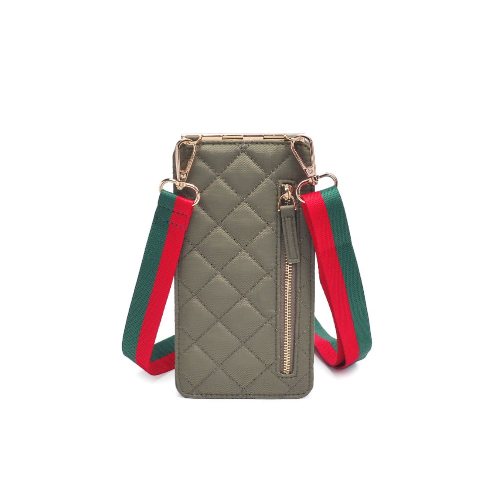 Woman wearing Sage Sol and Selene Duality - Quilted Cell Phone Crossbody 841764107792 View 7 | Sage