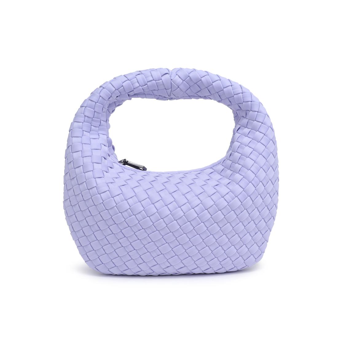 Woman wearing Lilac Sol and Selene Dare to Dream - Small Woven Neoprene Clutch 841764111515 View 5 | Lilac