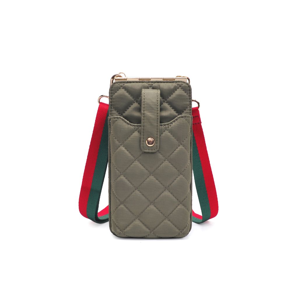 Woman wearing Sage Sol and Selene Duality - Quilted Cell Phone Crossbody 841764107792 View 5 | Sage