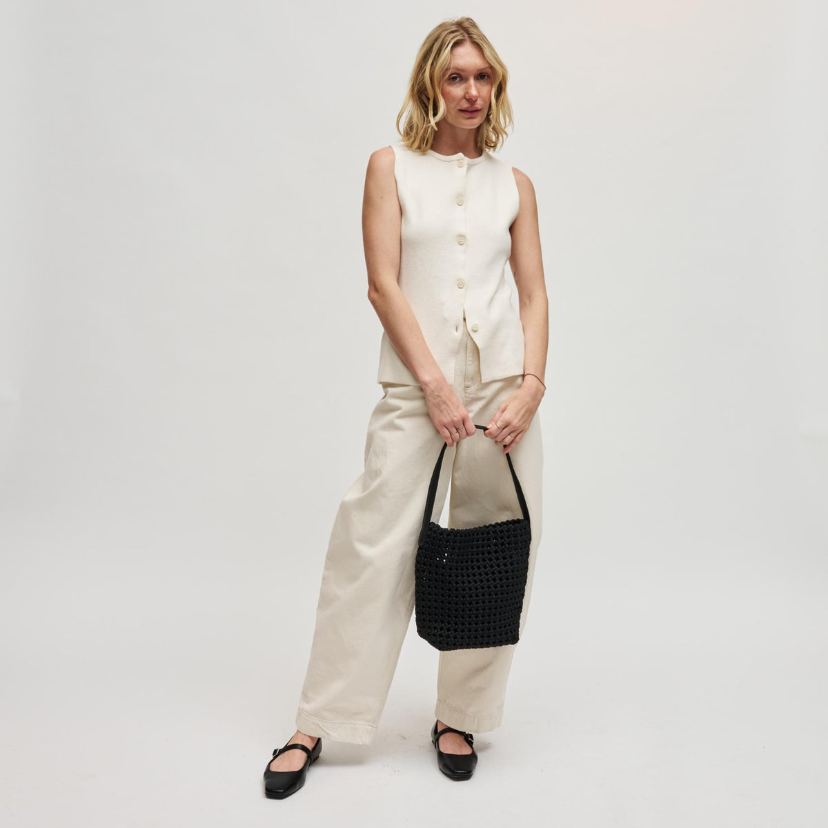 Woman wearing Black Sol and Selene Gaia Shoulder Bag 841764112789 View 3 | Black