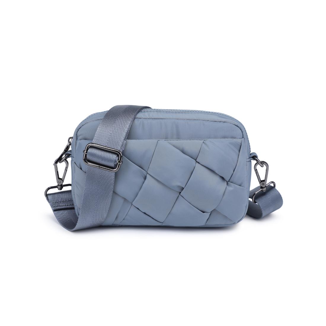 Woman wearing Slate Sky Sol and Selene Inspiration - Braided Woven Nylon Crossbody 841764111829 View 5 | Slate Sky