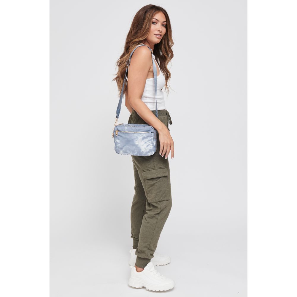 Woman wearing Cloud Grey Sol and Selene Second Chance Backpack 841764105750 View 4 | Cloud Grey