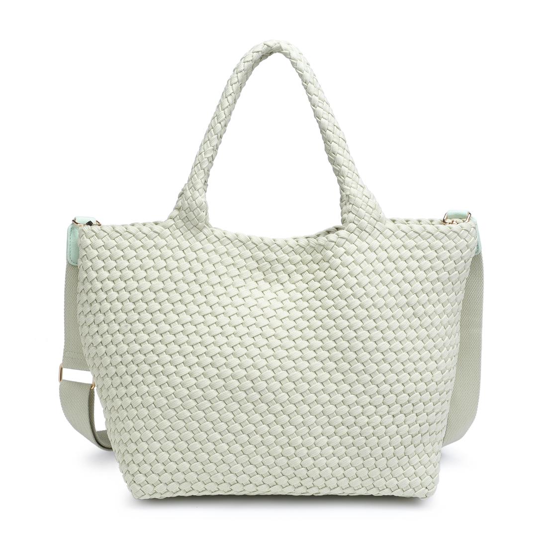 Product Image of Sol and Selene Sky's The Limit - Medium Laced Up Eco-Edition Tote 841764111638 View 5 | Pistachio