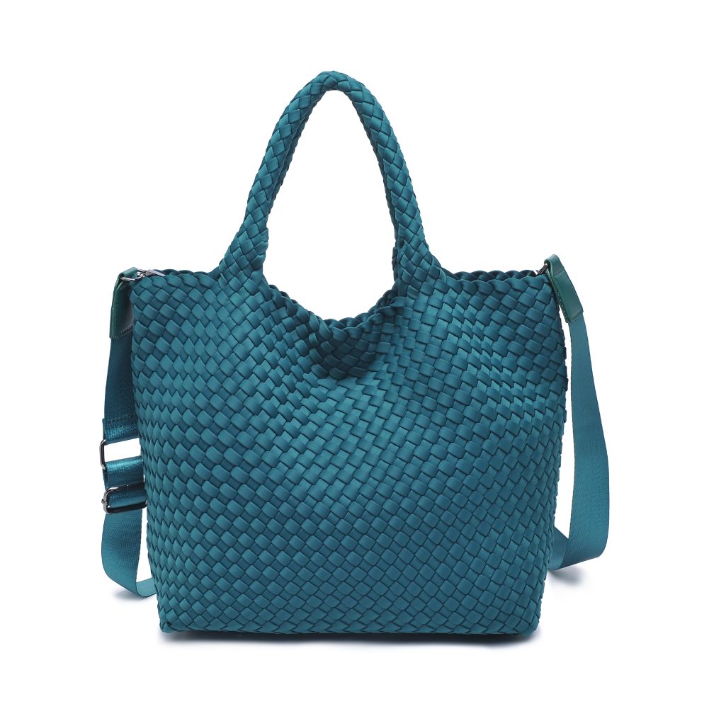 Woman wearing Forest Sol and Selene Sky's The Limit - Medium Tote 841764108195 View 7 | Forest
