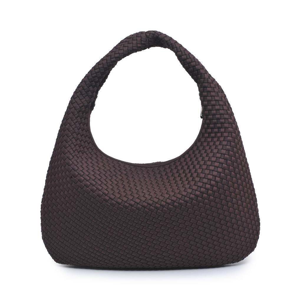 Sol and Selene Dare to Dream - Large Woven Neoprene Hobo 841764110938 View 7 | Chocolate