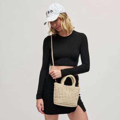 Woman wearing Cream Sol and Selene Ambrosia Small Crossbody 841764112703 View 1 | Cream