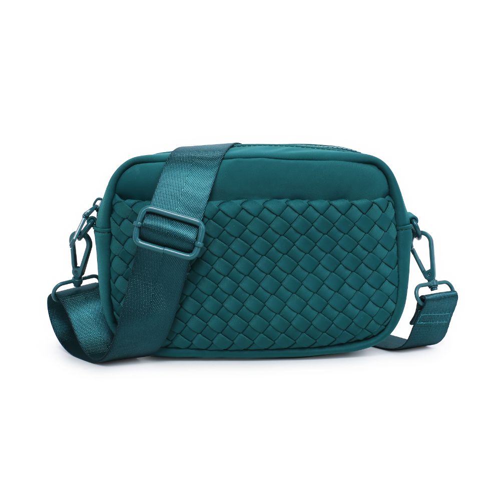 Woman wearing Forest Sol and Selene Inspiration - Woven Neoprene Crossbody 841764108355 View 5 | Forest