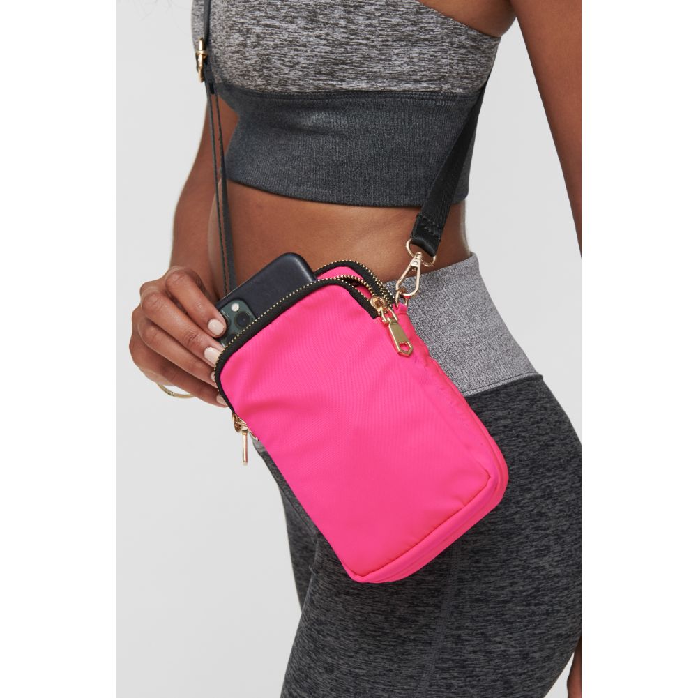 Woman wearing Neon Pink Sol and Selene Divide & Conquer Crossbody 841764104722 View 2 | Neon Pink