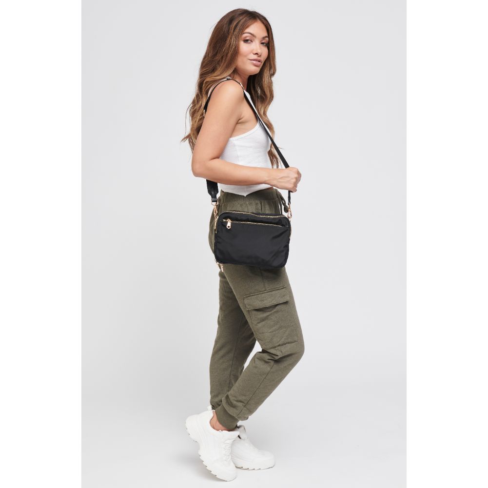 Woman wearing Black Sol and Selene Second Chance Backpack 841764105736 View 4 | Black